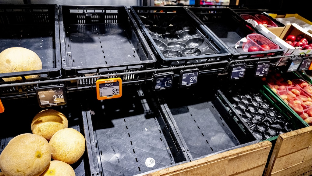 Vandaag al lege schappen AH door staking distributiecentra