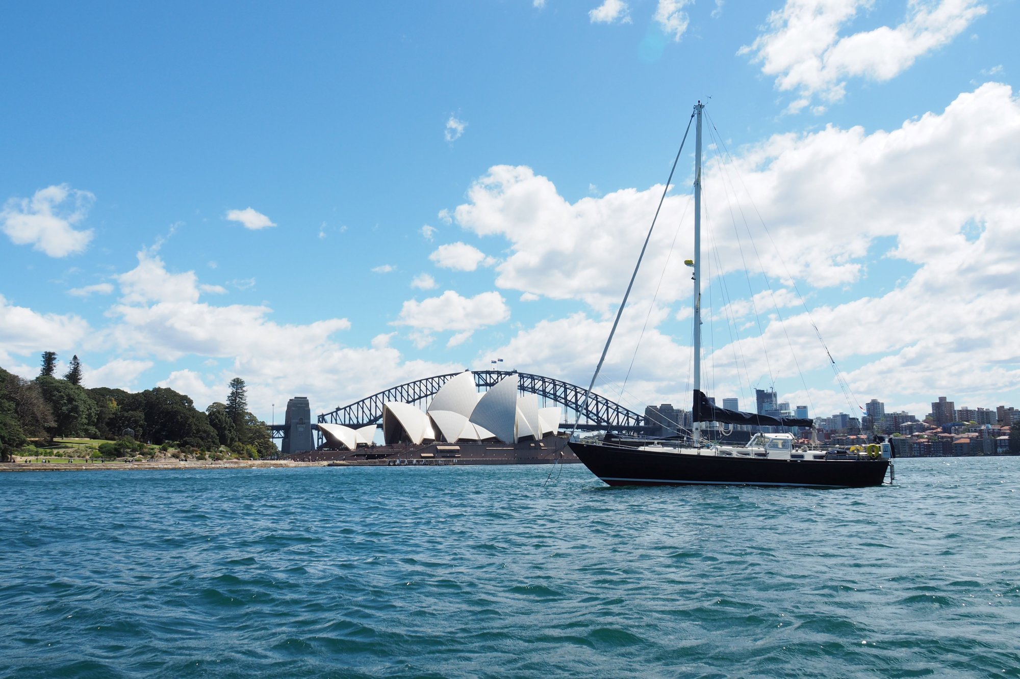 Voor anker in Sydney.