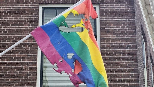 Regenboogvlag van lhbti-vereniging Delft verbrand: We zijn boos en geschrokken'
