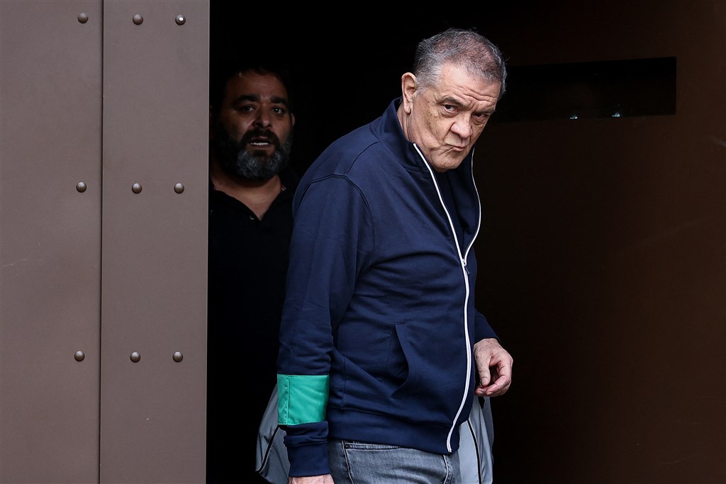 Panzeri bij het verlaten van de gevangenis van Sint-Gillis in Brussel, op 13 april.