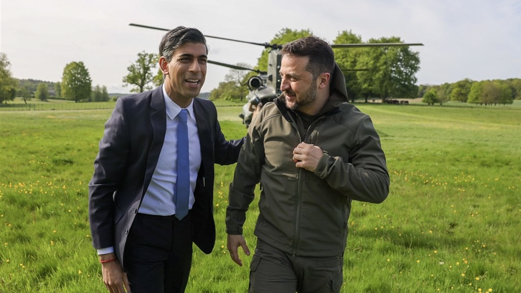 De Britse premier Sunak ontvangt Zelensky.