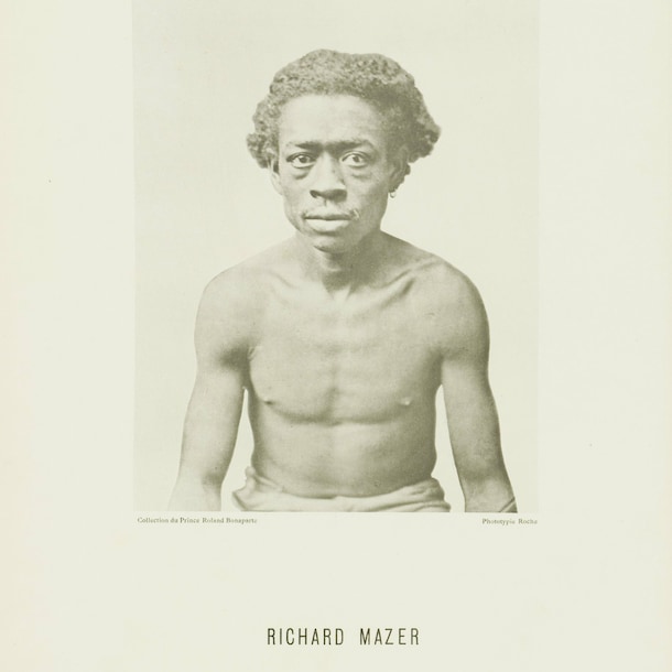 Richard Mazer (28), de opa van Frits en overgrootvader van Goziëm, tijdens de tentoonstelling.