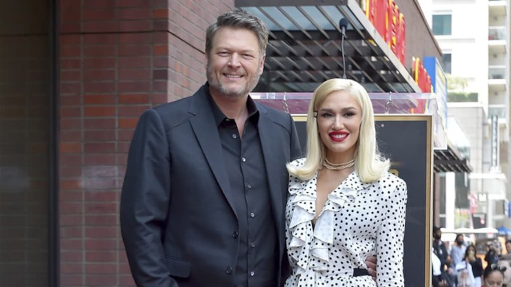 Blake Shelton en Gwen Stefani op de Hollywood Walk of Fame