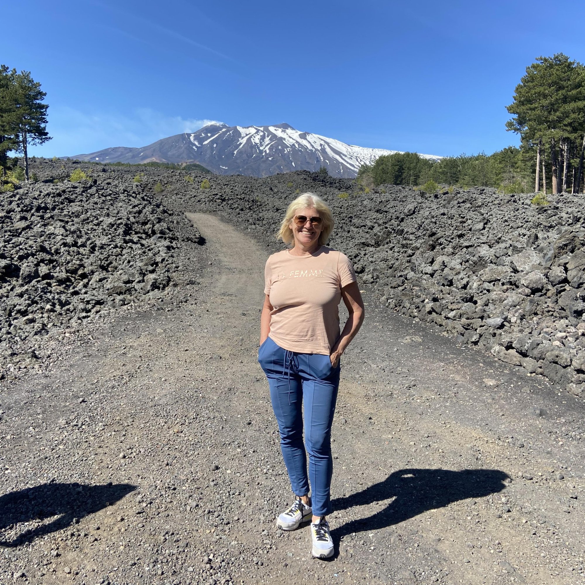Evelyn Clay op haar geliefde Sicilië.