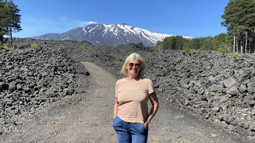 Evelyn Clay op haar geliefde Sicilië.