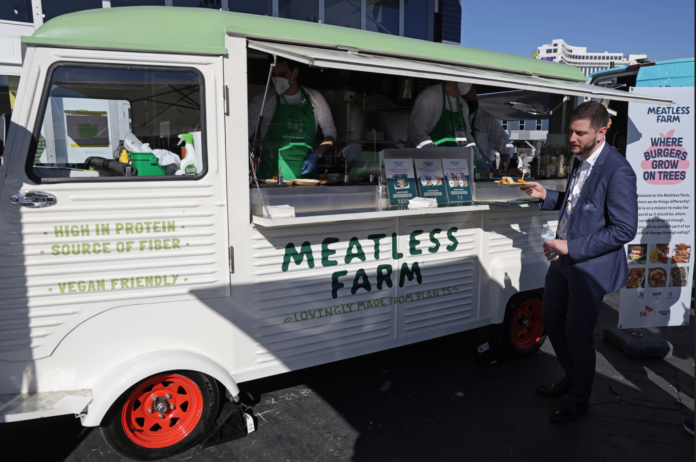 De plantaardige puinhopen van Meatless Farm