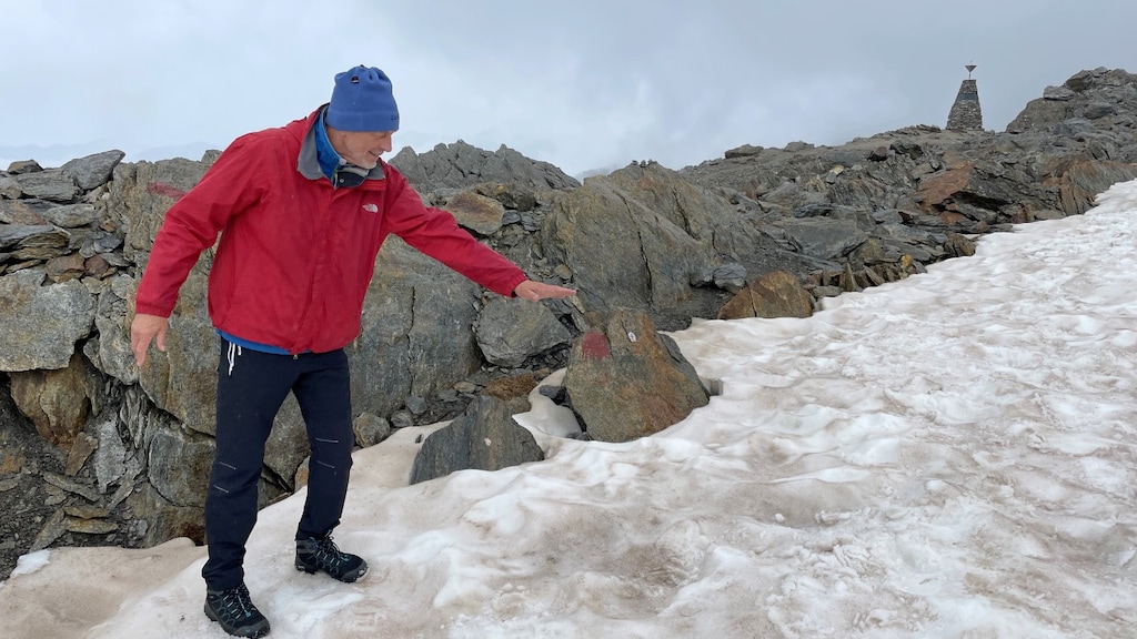 De plek in de Alpen waar de mummie werd gevonden.