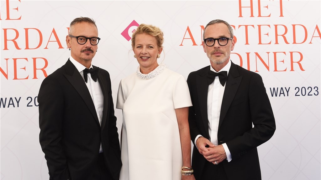 Prinses Mabel op het Amsterdam Diner met Viktor en Rolf in juni 2023.