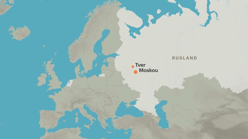 Tver ligt zo'n 165 kilometer ten noordwesten van Moskou.