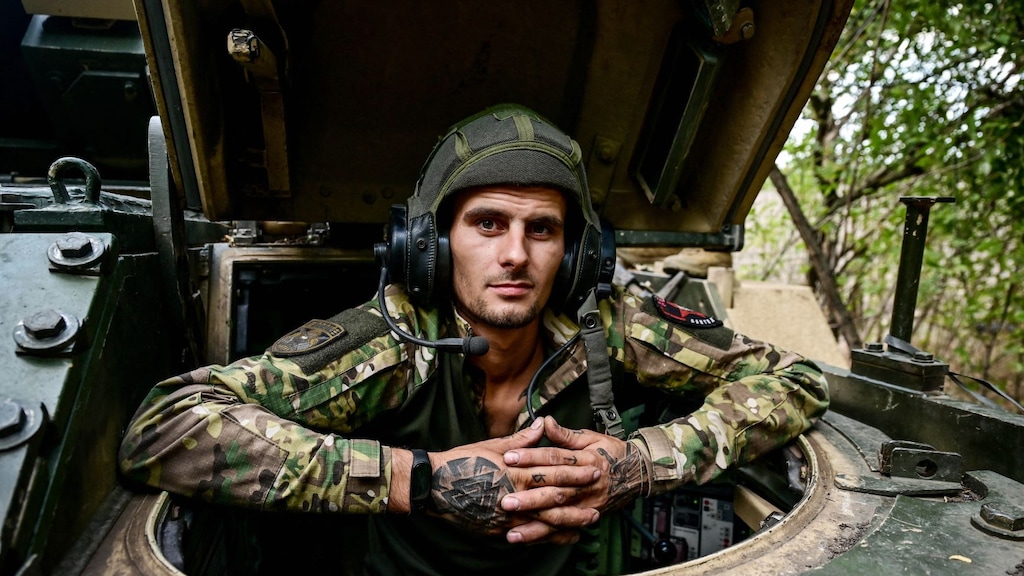 Een militair van de 47ste Oekraïense brigade in de buurt van Robotyne.