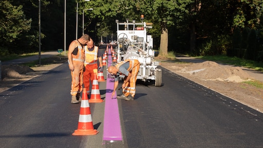 Paarse middenstreep op 60-weg, mag dat? 'Onbezonnen actie'
