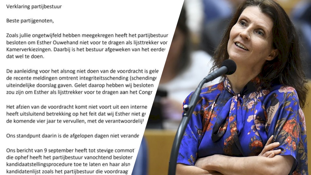 Bestuur Partij voor de Dieren stapt op, Ouwehand toch lijsttrekker