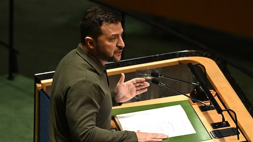 Zelensky spreekt VN-top toe: 'Russisch kwaad is niet te vertrouwen'