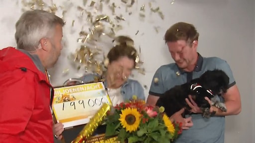 Winston knalt confettikanon in gezicht Miljoenenjacht-thuiswinnaar: 'Gaat het?'