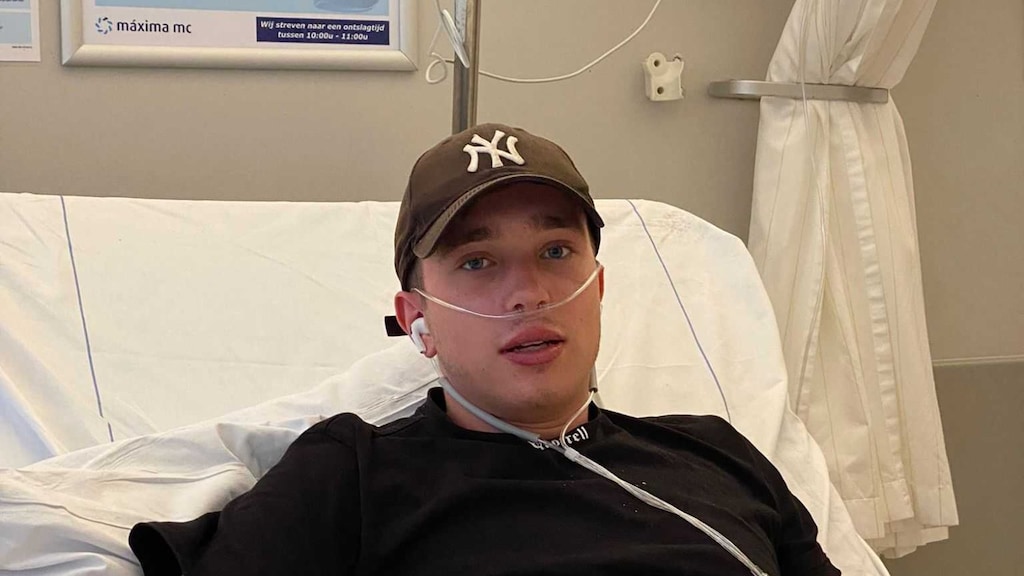 Tieme, in het ziekenhuis in Veldhoven.