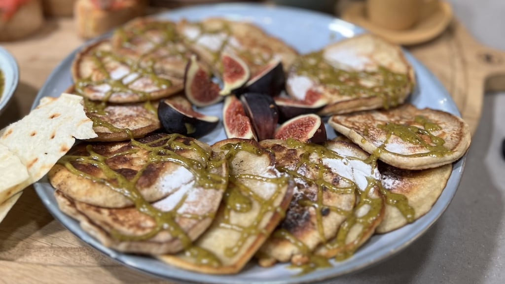 Pannenkoeken met pistachecrème