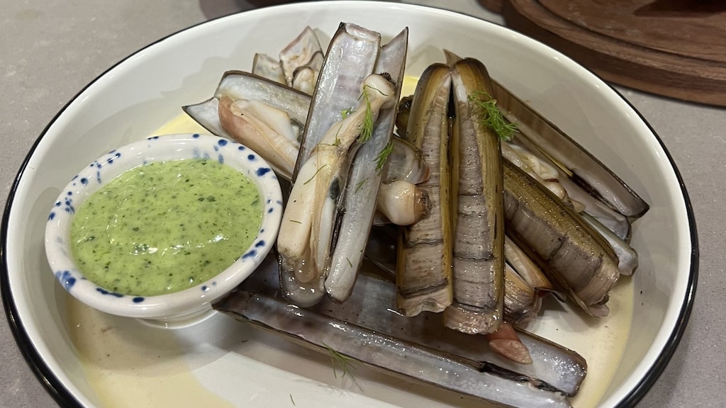 Scheermessen met kruidenmayonaise