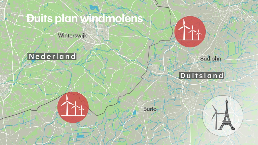 Duits plan windmolens bij Winterswijk