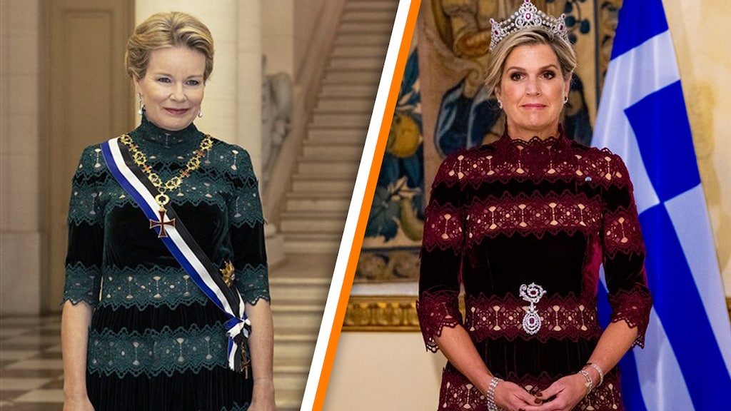 Koningin Mathilde draagt dezelfde jurk als Máxima naar staatsbezoek