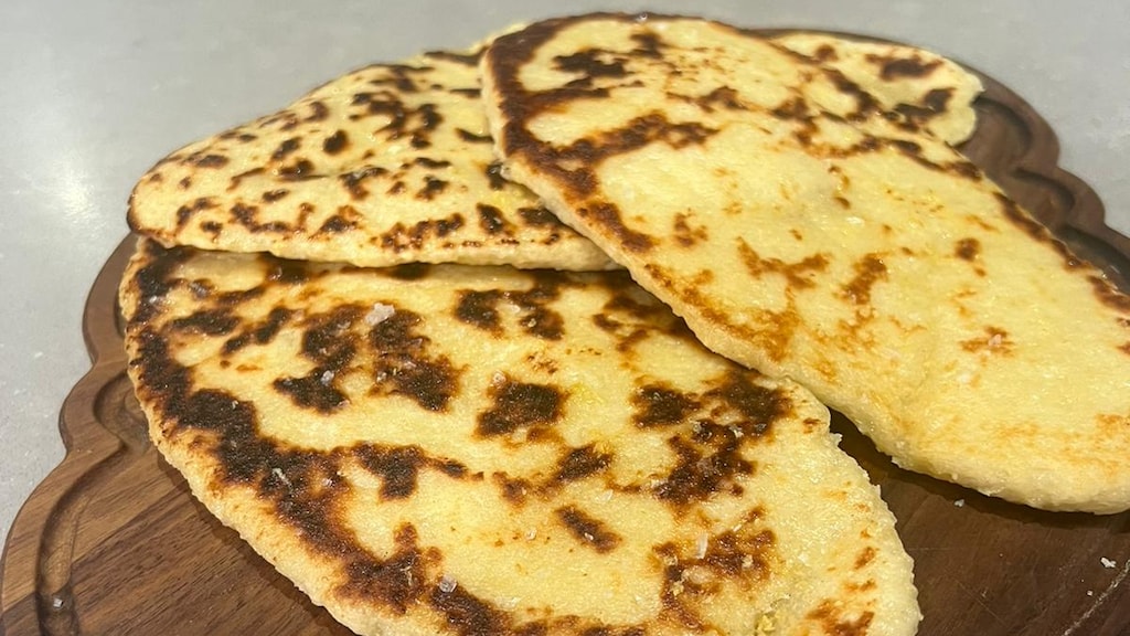 Kokos-knoflooknaan brood