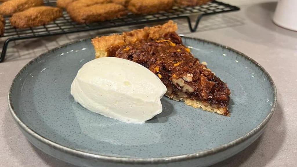 Pecanpie met vanilleroom