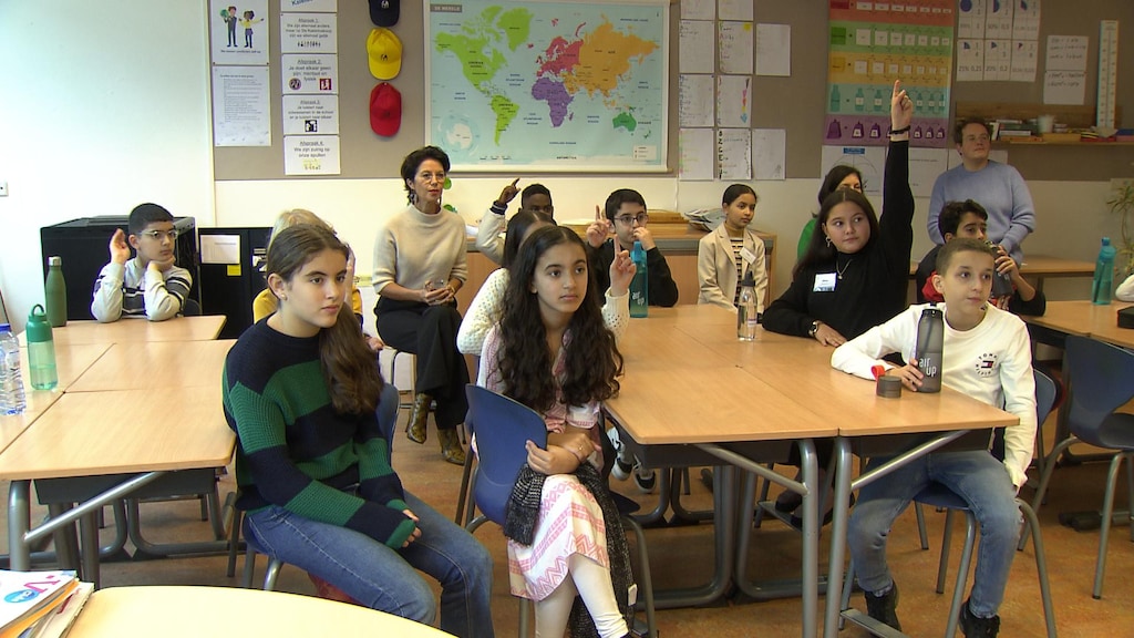 Groep 8 van de Kaleidoskoop-school in Utrecht.