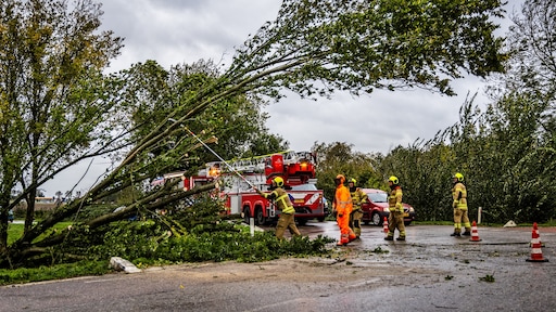In vijf provincies geldt nog code geel, in Noord-Holland ook nog vanwege regen