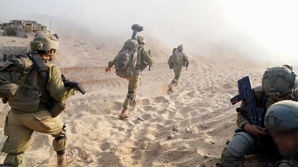 Israëlische soldaten in het noorden van de Gazastrook.