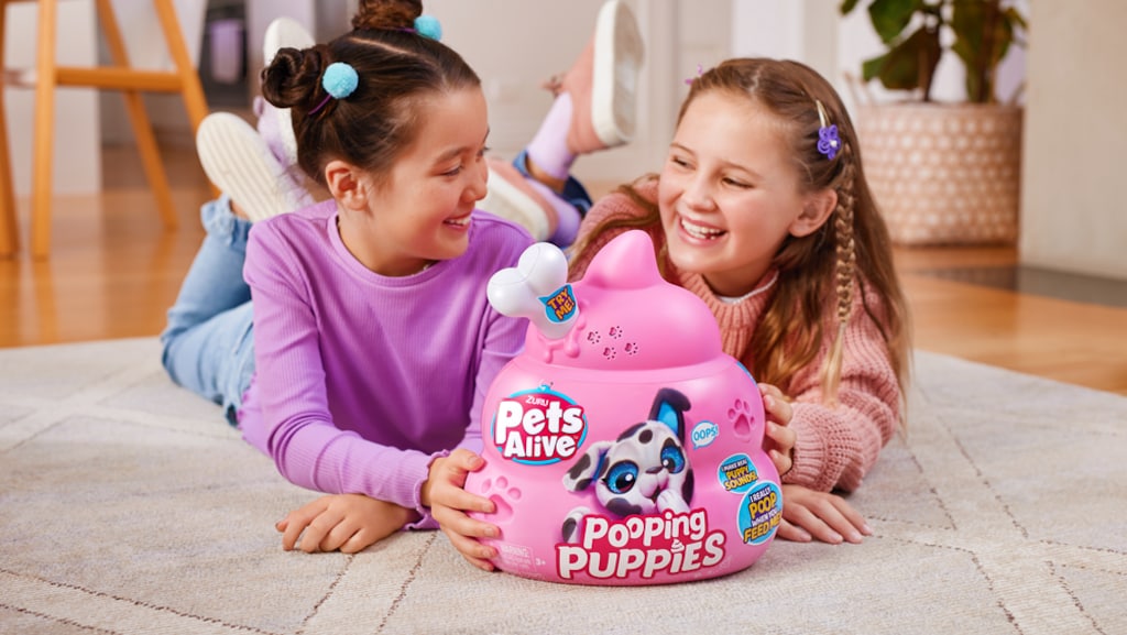 Poepende puppy's van Zuru.