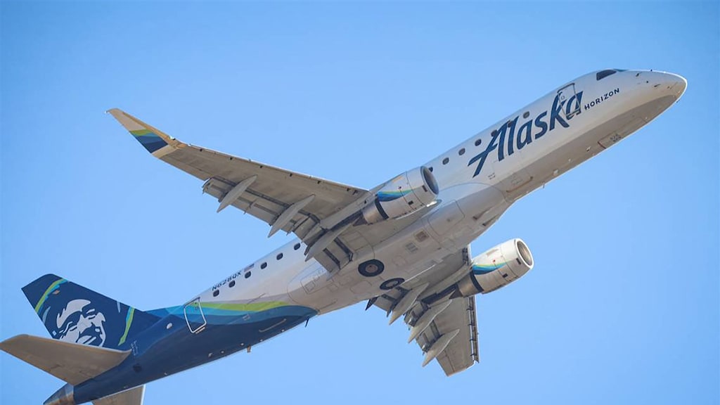 Een toestel van Alaska Airlines.