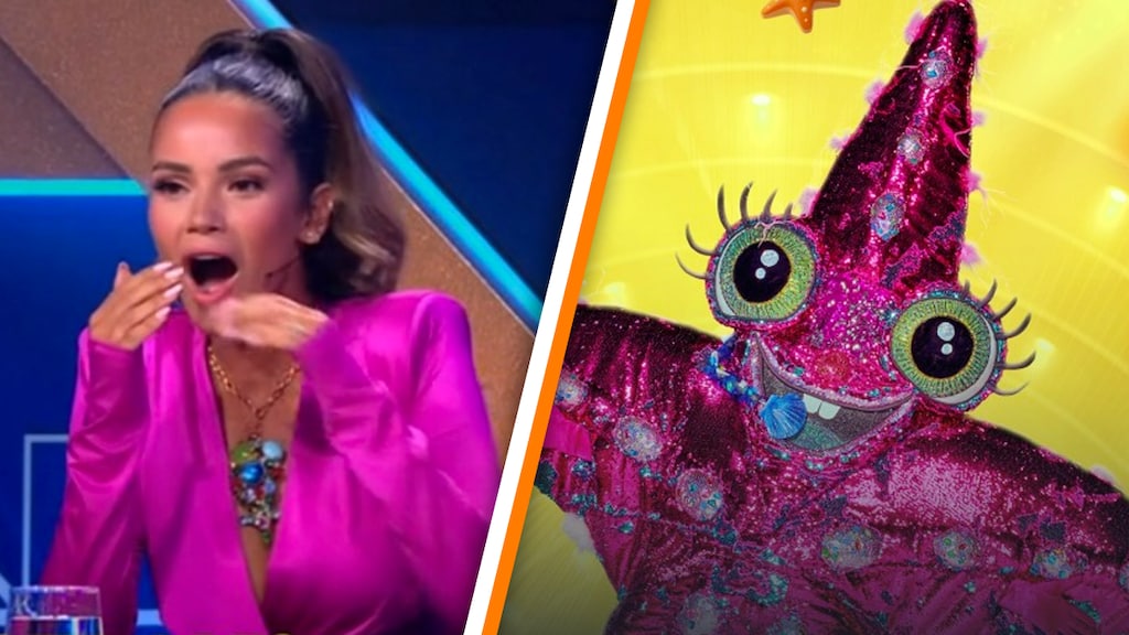Monica Geuze kan haar ogen niet geloven na de onthulling in The Masked Singer
