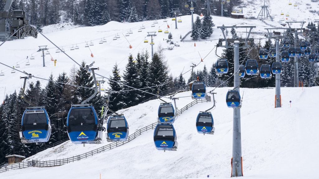 Een skilift in Serfaus.