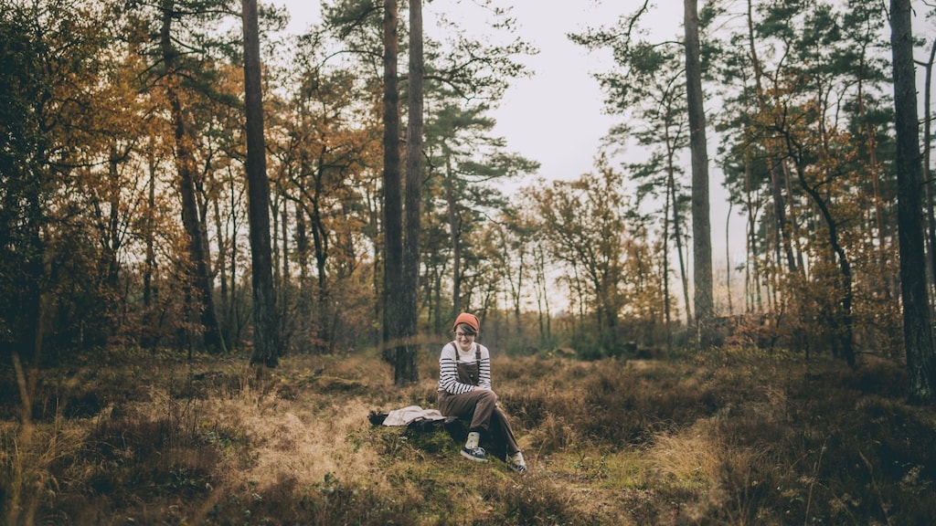 Tijdens de fotoshoot.