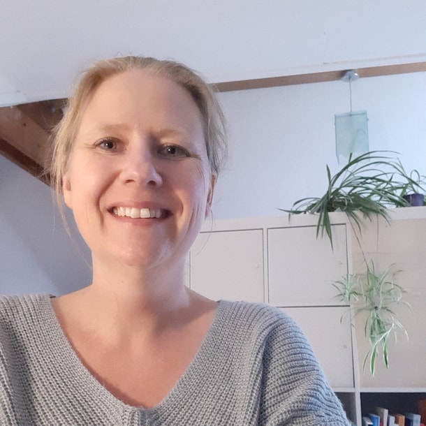 Pauline nu, 20 kilo lichter dan in 2022.