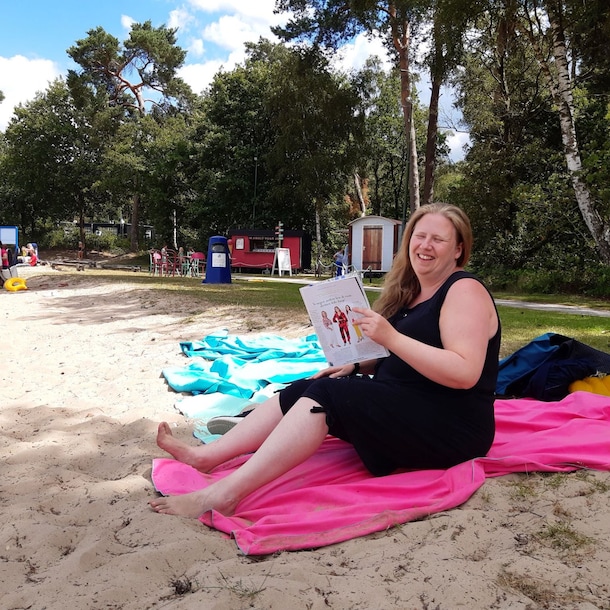 Pauline voordat ze begon met afvallen.