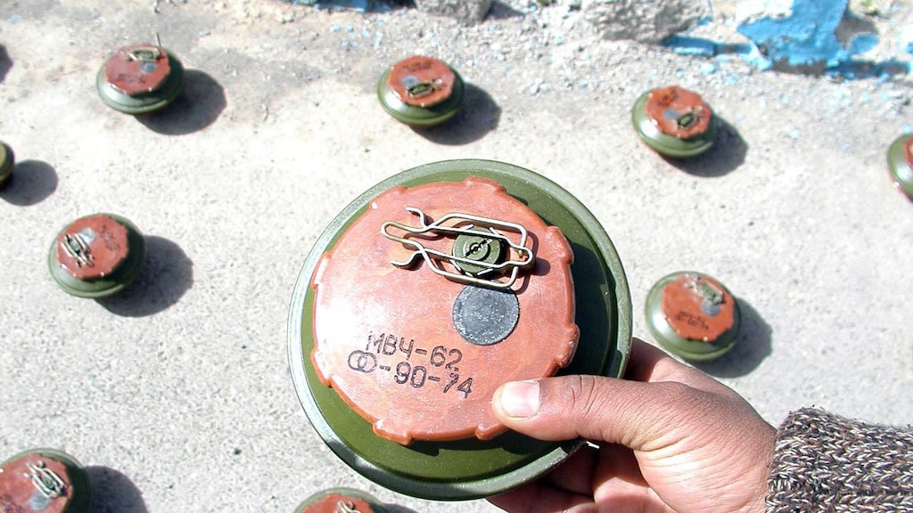 Foto ter illustratie: een landmijn in Afghanistan.