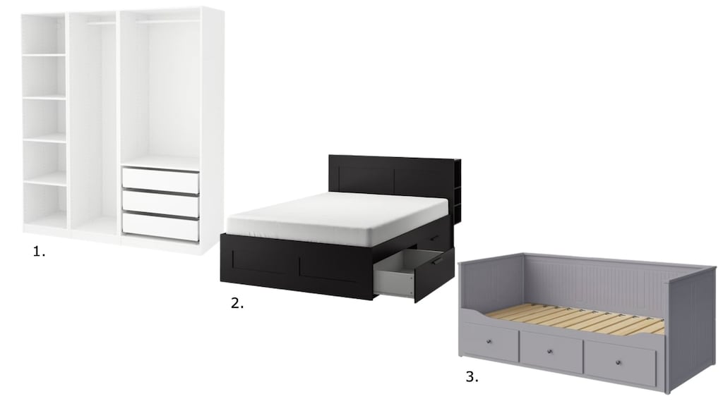 De top 3 meest stressvolle IKEA-meubels: 1. PAX, 2. BRIMNES, 3. HEMNES