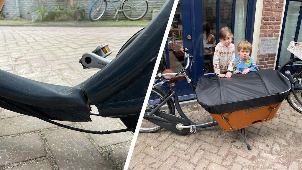 De kinderen van Nathalie Bax zaten in de bakfiets toen het frame doorzakte en de grond raakte.