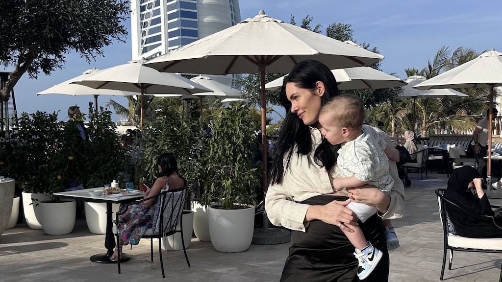 Annabel met zoontje Theo.