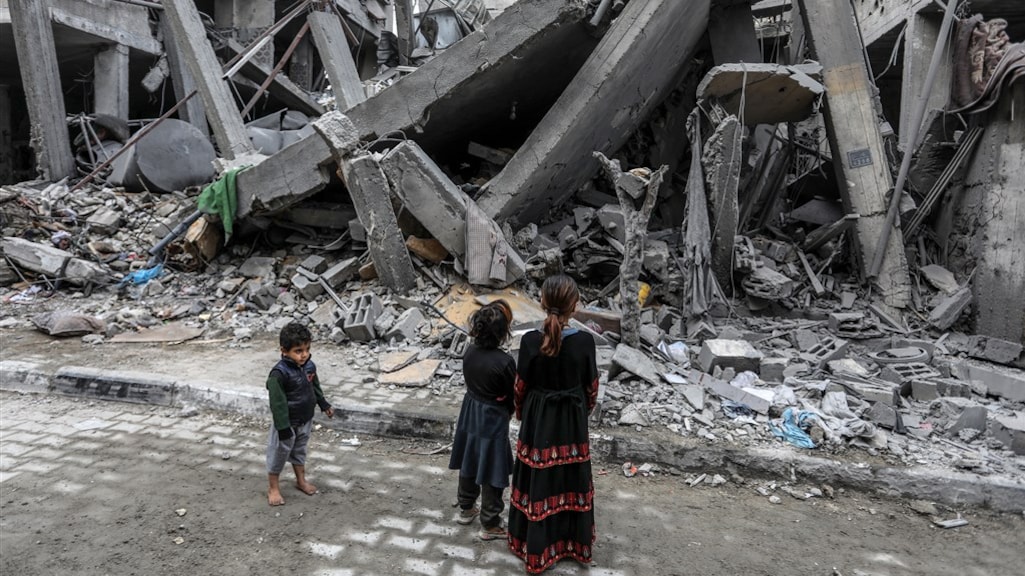 Grensstad Rafah in Gaza.