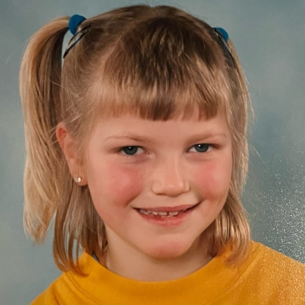 Elsa op 7-jarige leeftijd.