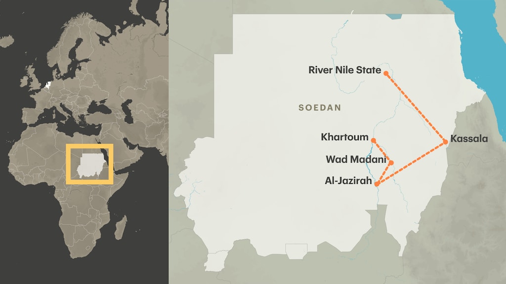 Vanuit Khartoem vluchtte Omnia vier keer. Nu is ze in River Nile State.