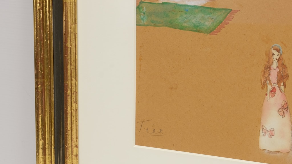 Het schilderij gesigneerd door Beatrix als 'Trix'.