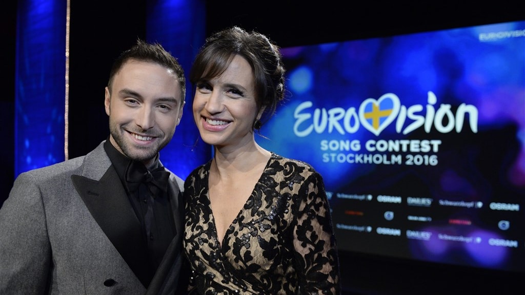 Petra Mede in 2016 tijdens Eurovision