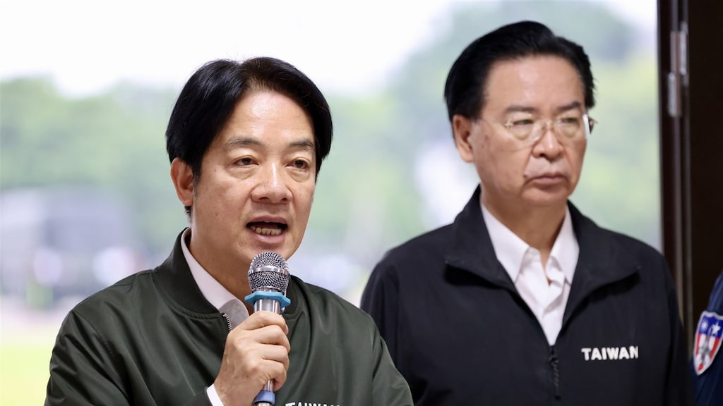 President Lai Ching-te tijdens zijn inauguratie.