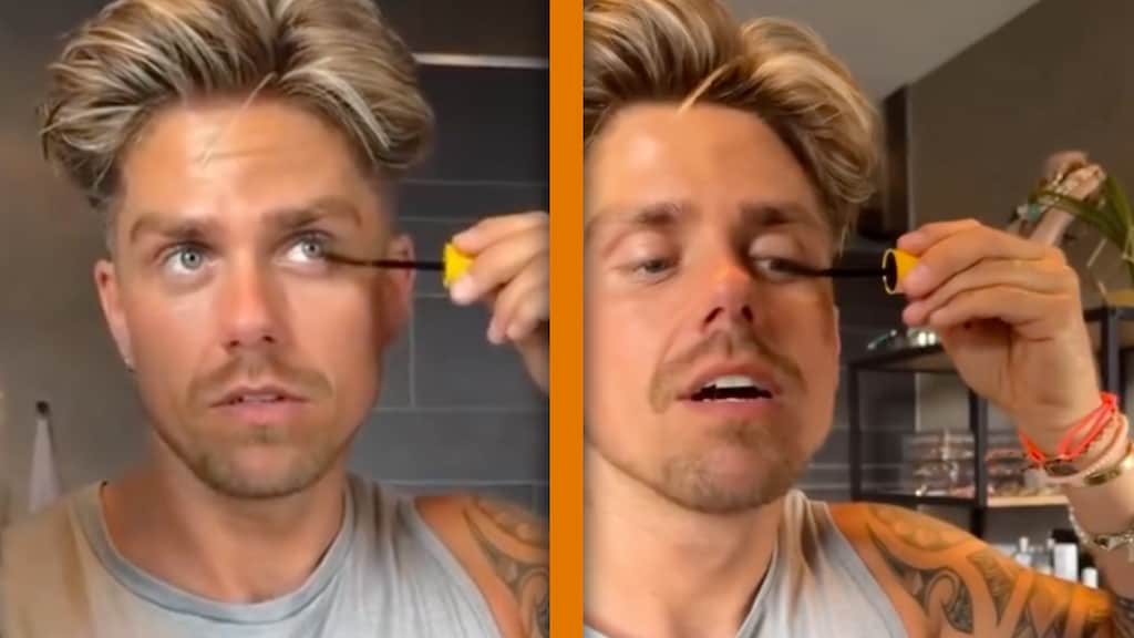 André Hazes duikt in toilettas Monique en verft zijn wimpers: 'Vind je dat gek?'