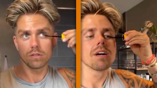 André Hazes duikt in toilettas Monique en verft zijn wimpers: 'Vind je dat gek?'