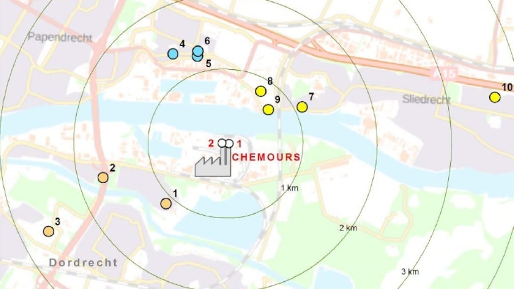 Advies RIVM: eet binnen 1 kilometer rond Chemours niet uit eigen moestuin
