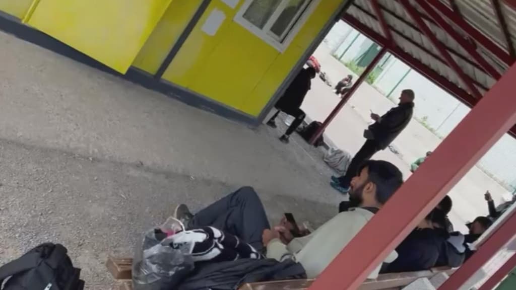 The photo was taken with a mobile phone.