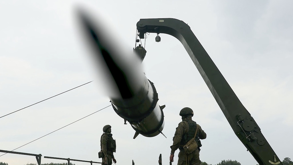 Russische leger tijdens nucleaire oefeningen.